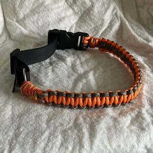 Orange and Black Paracord Dog Collar-29